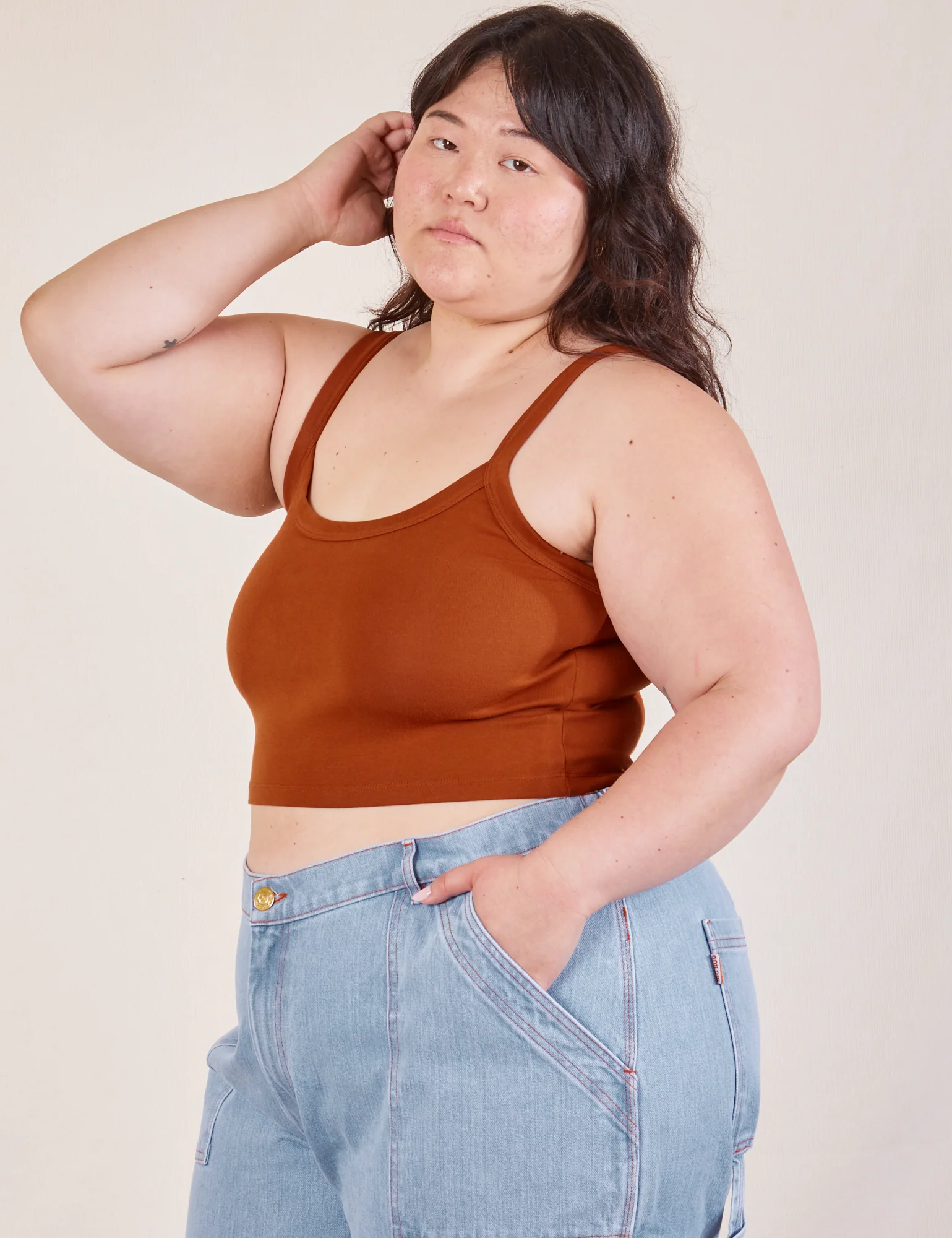 Cropped Cami - Burnt Terracotta - Image 11