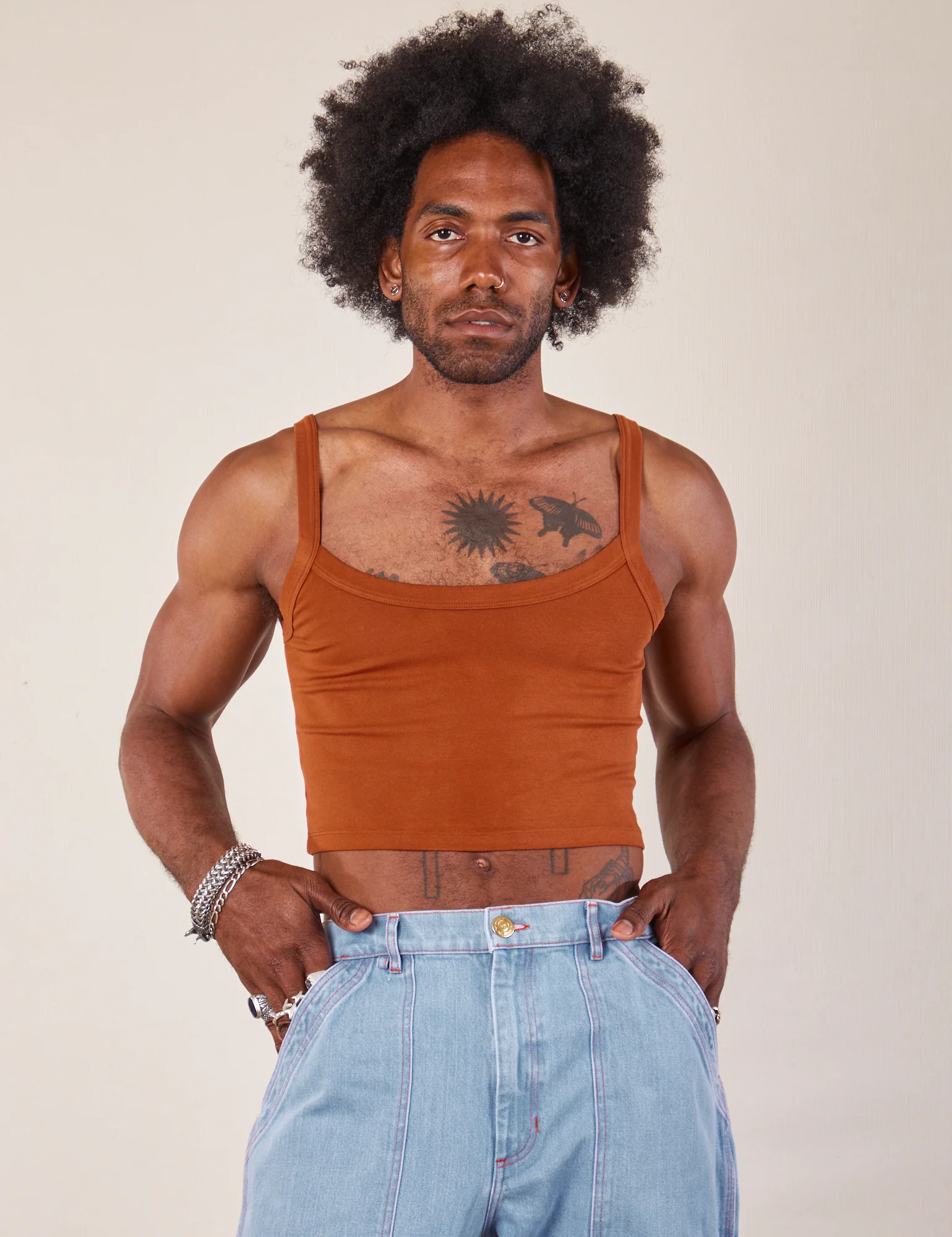 Cropped Cami - Burnt Terracotta - Image 15