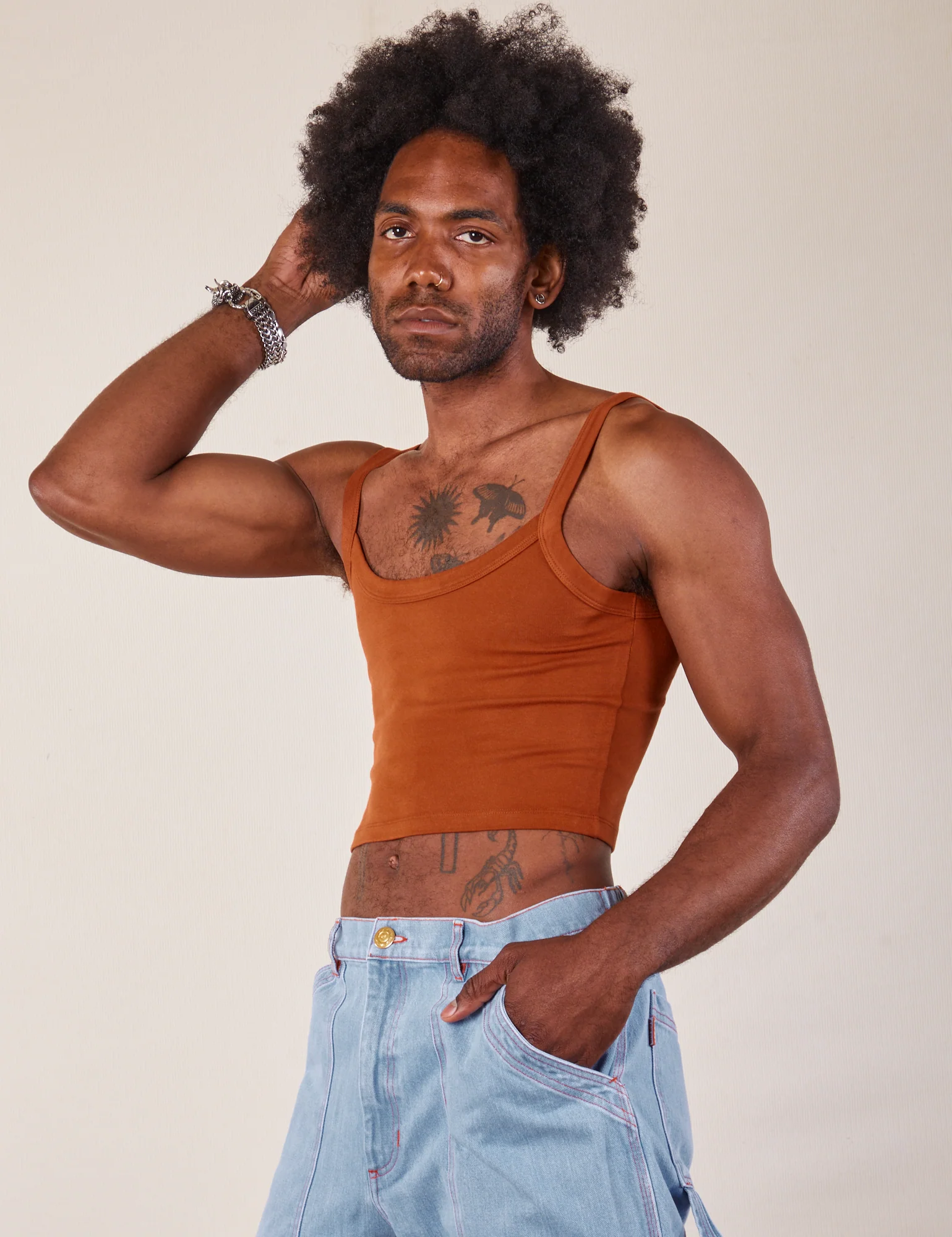 Cropped Cami - Burnt Terracotta - Image 17