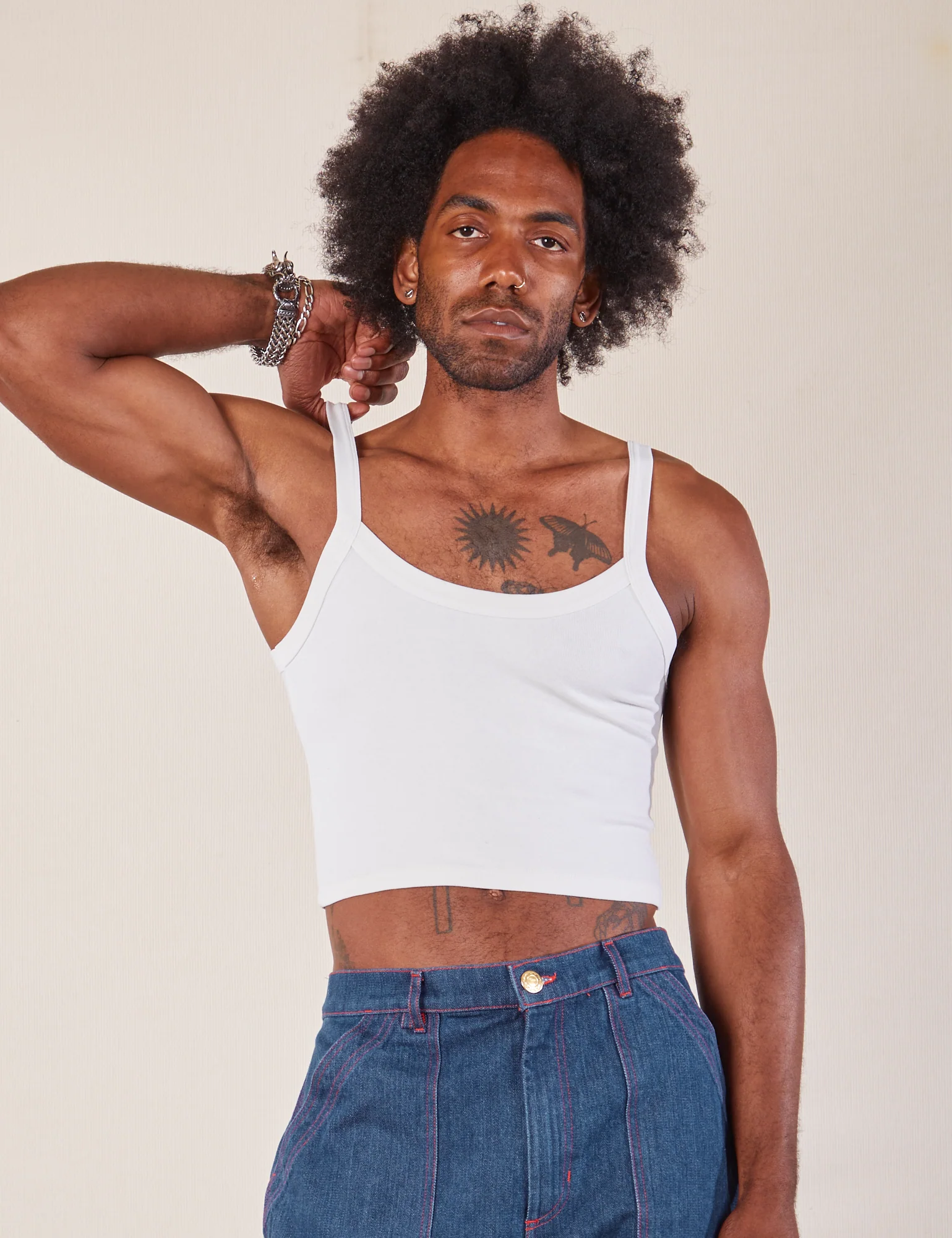 Cropped Cami - Vintage Tee White - Image 13