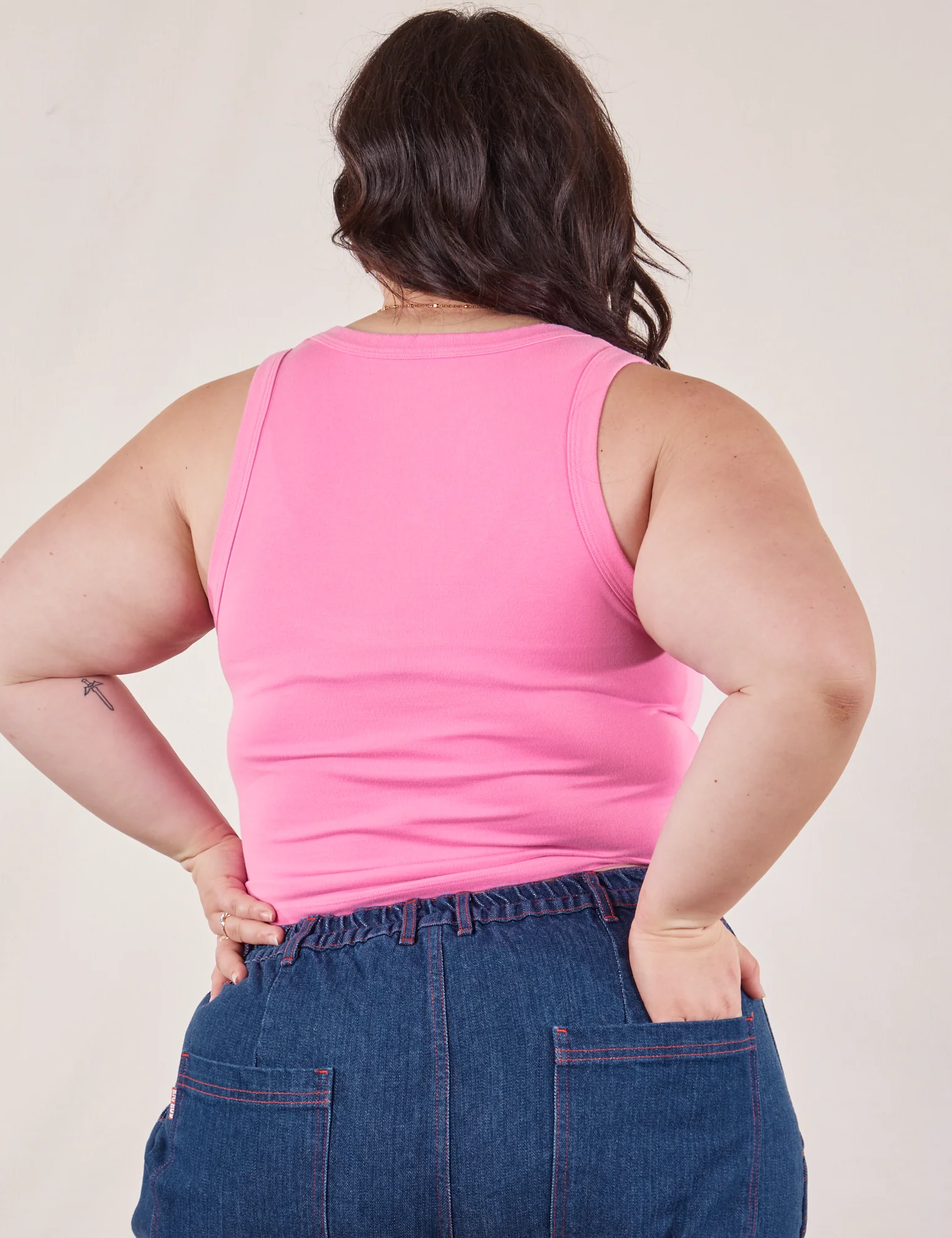 Cropped Tank Top - Bubblegum Pink - Image 19