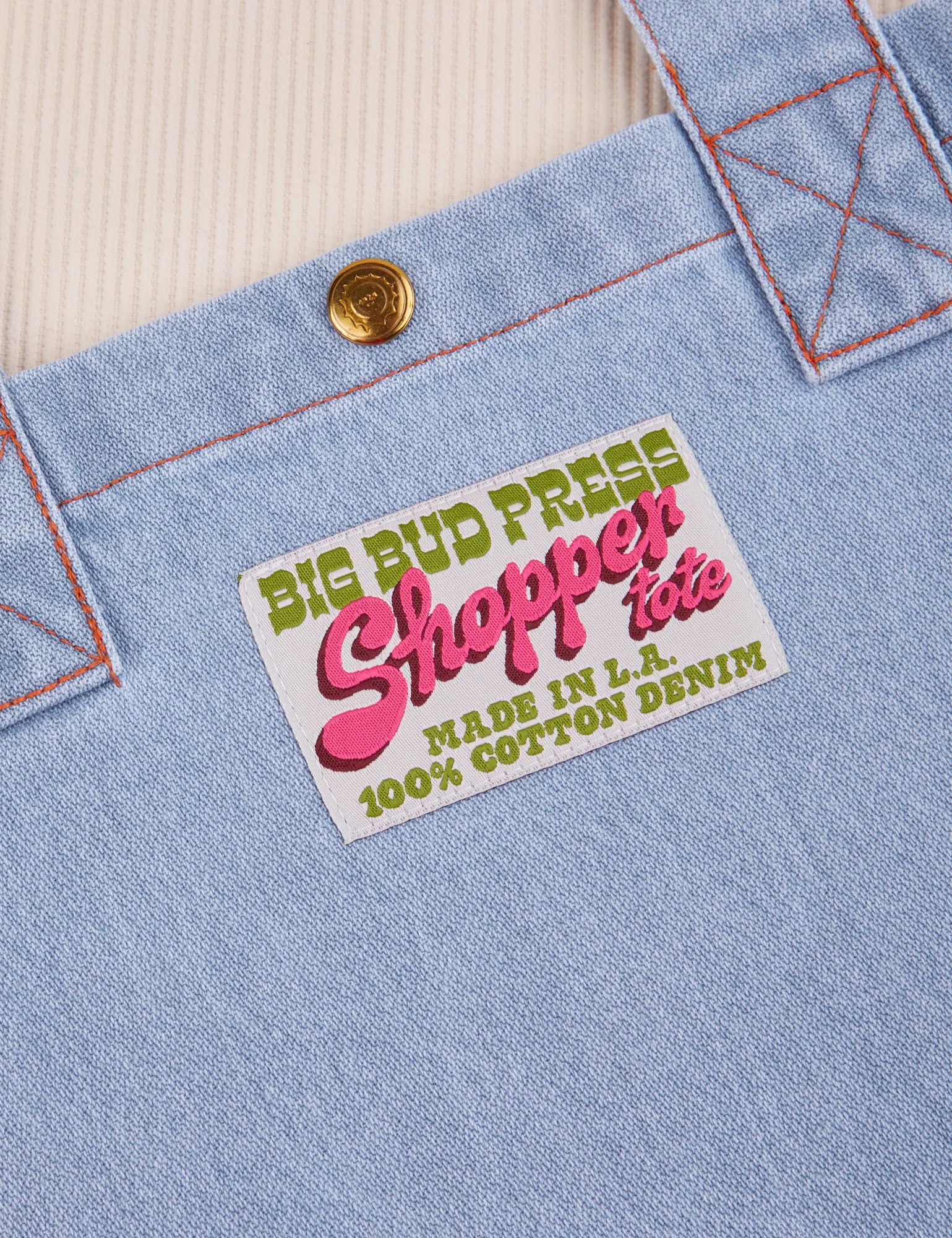 Denim Shopper Tote Bag - Image 3