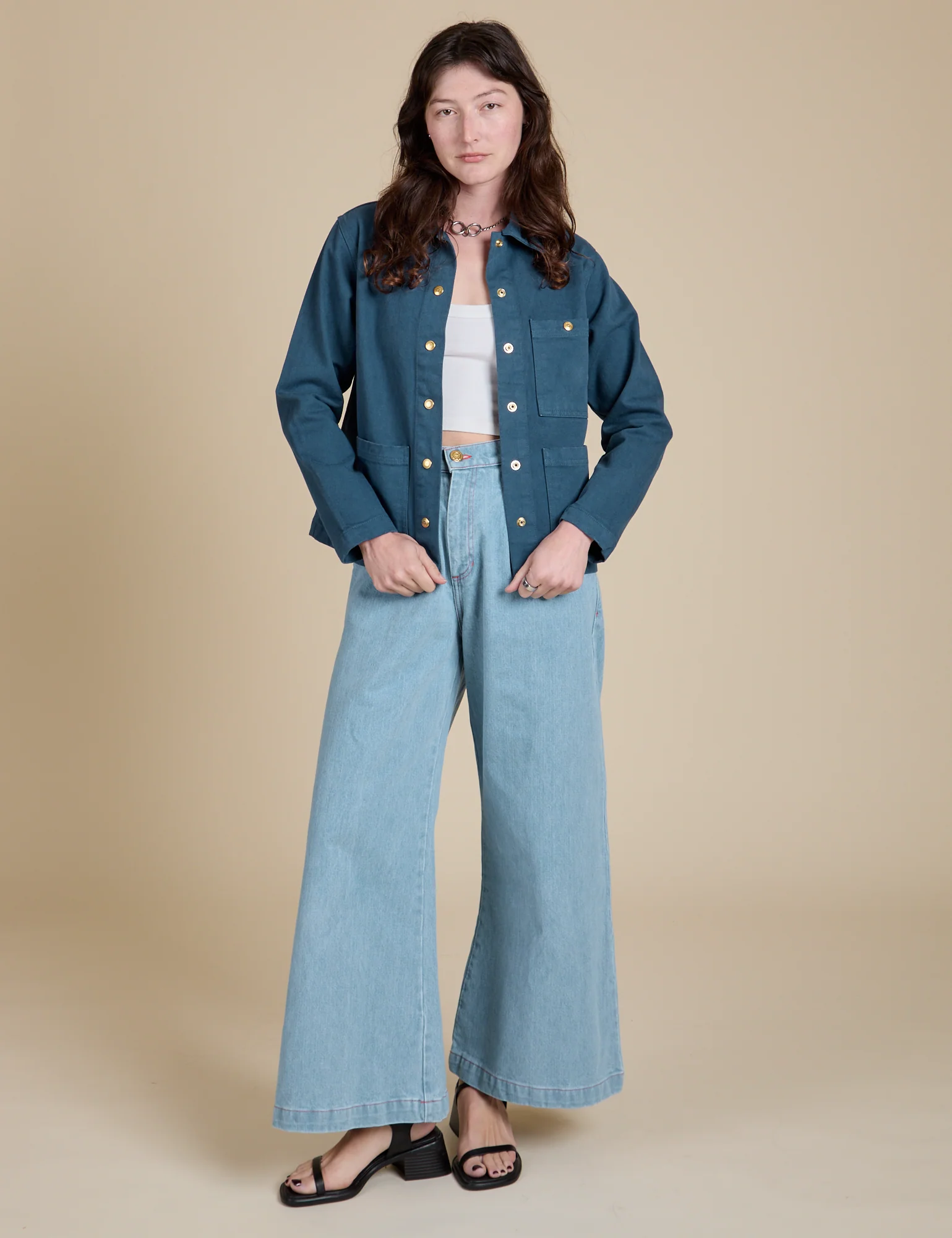 Denim Work Jacket - French Blue - Image 20