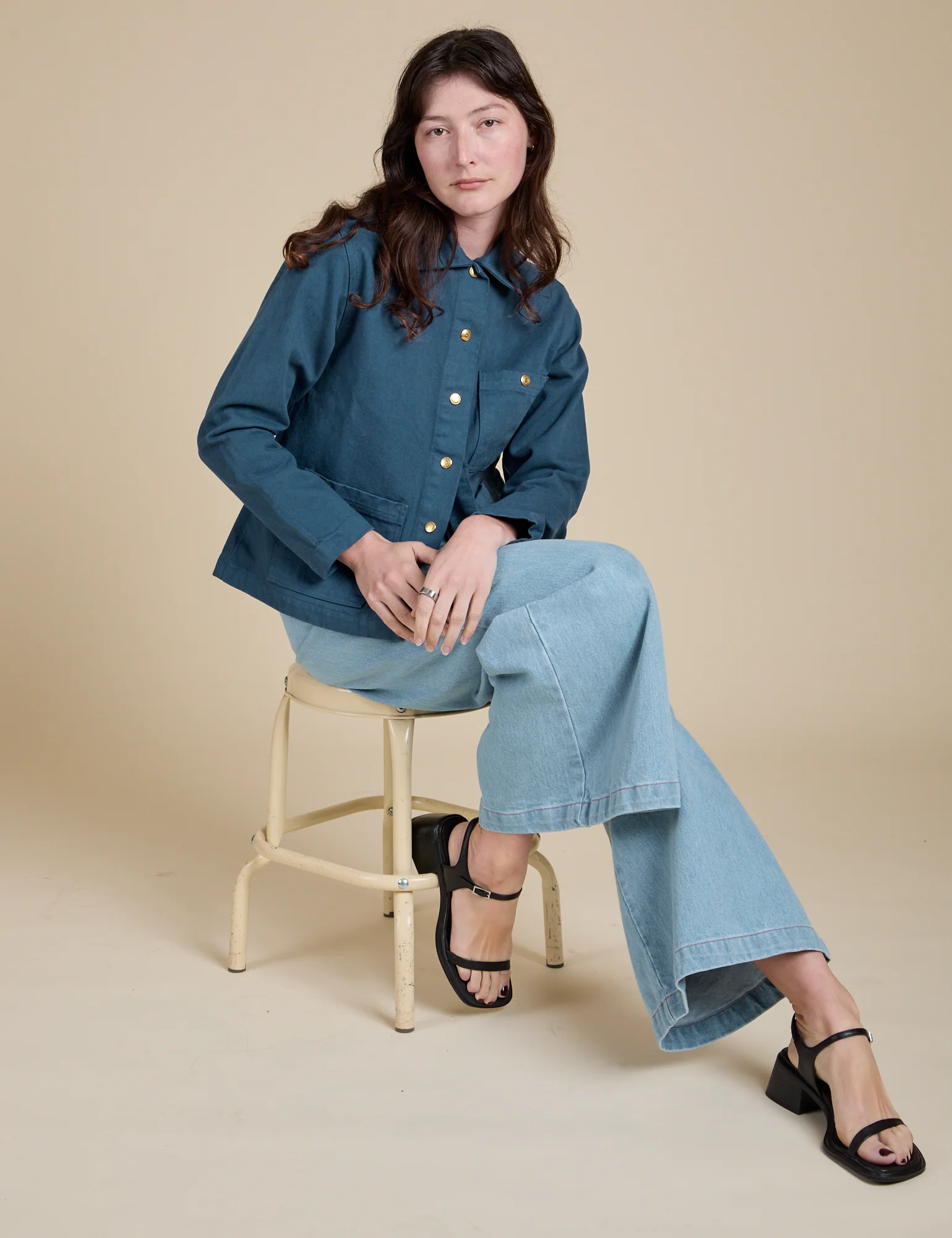 Denim Work Jacket - French Blue - Image 25