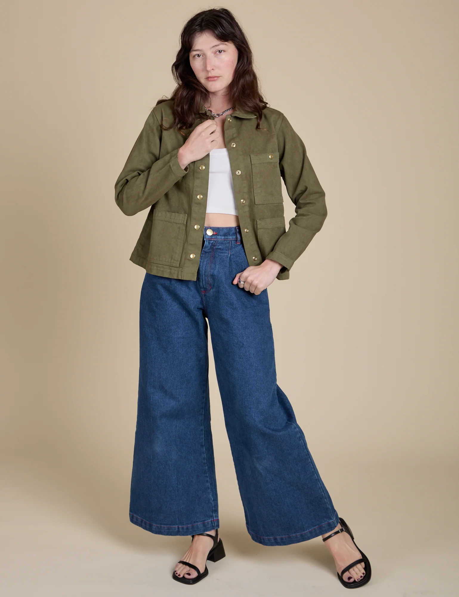 Denim Work Jacket - Surplus Green - Image 11