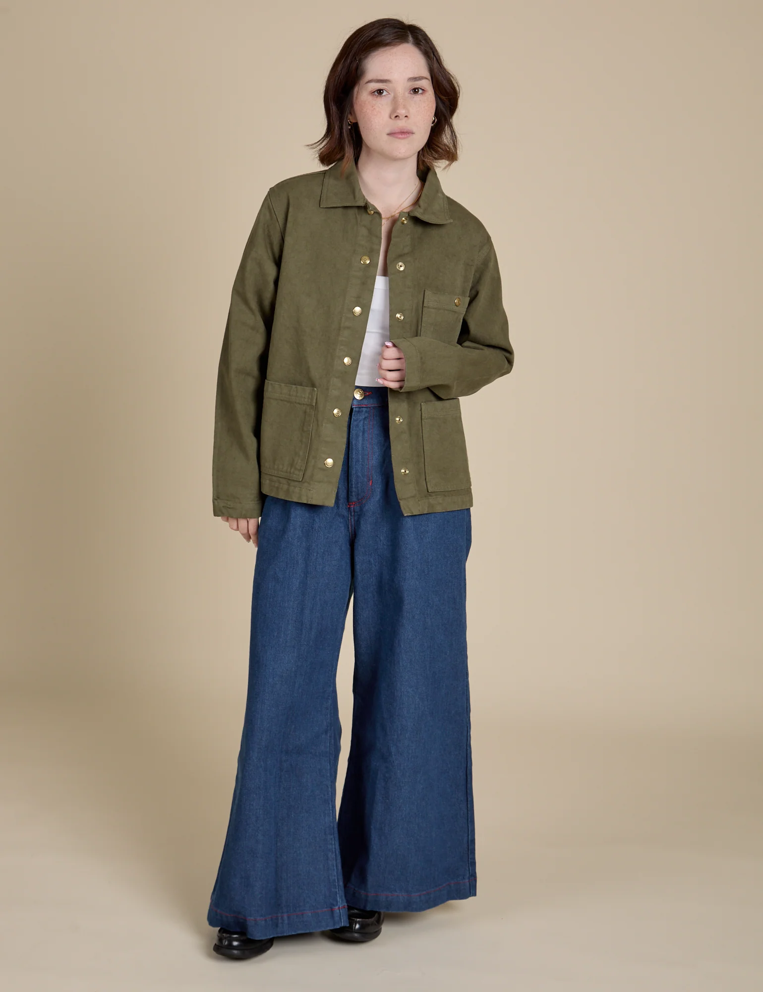 Denim Work Jacket - Surplus Green - Image 4