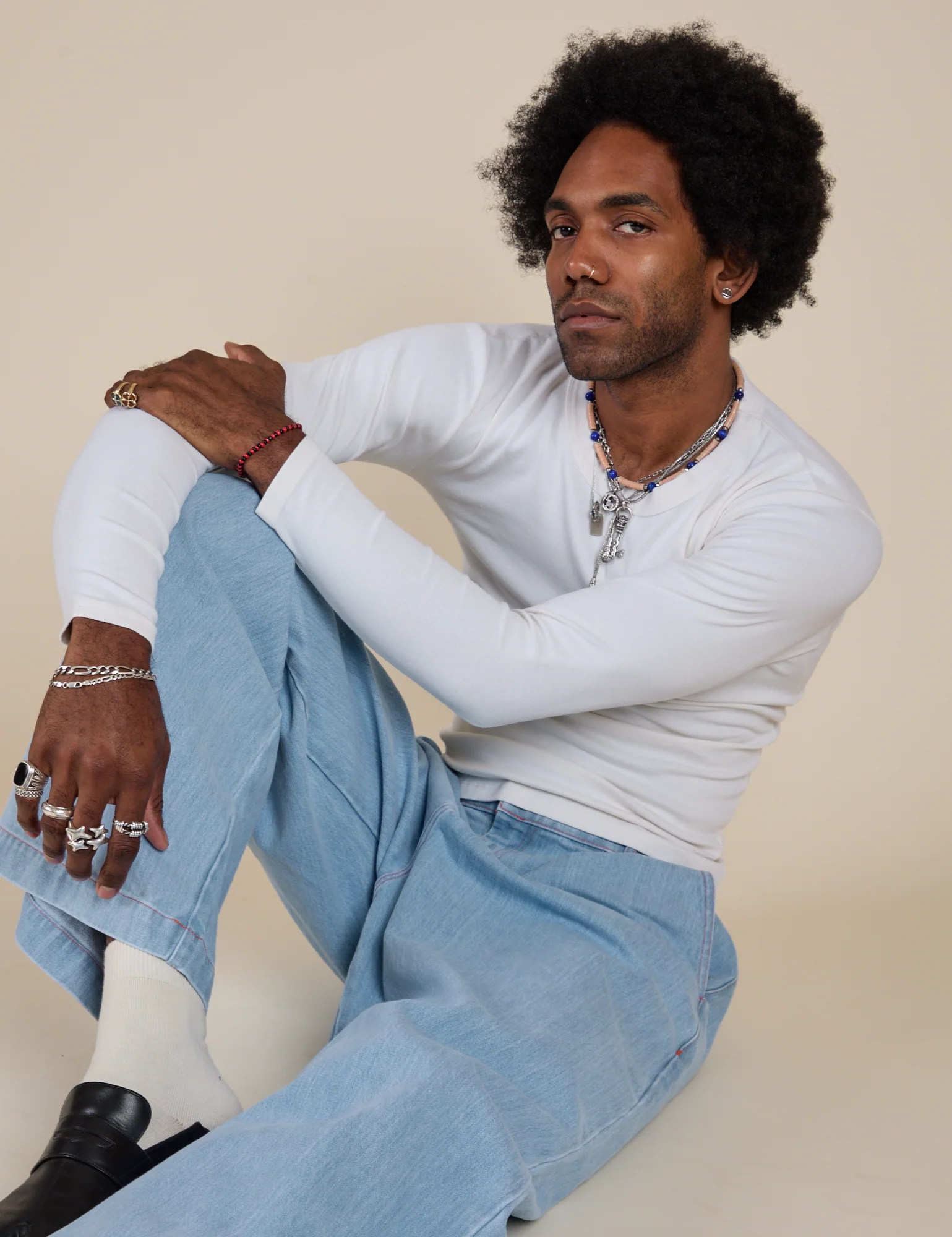 Long Sleeve Baby Tee - Vintage Tee White - Image 18