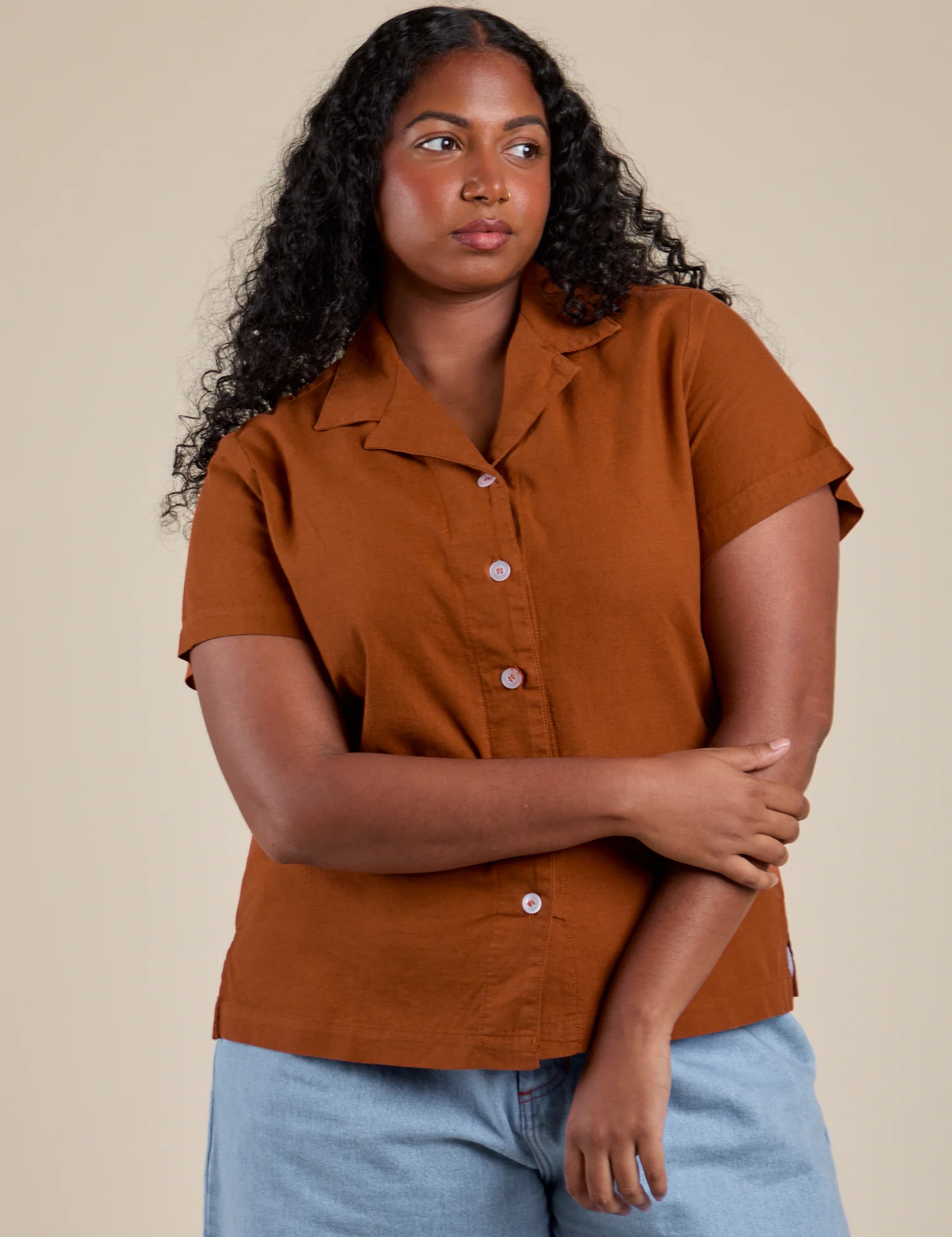 Pantry Button-Up - Burnt Terracotta - Image 12
