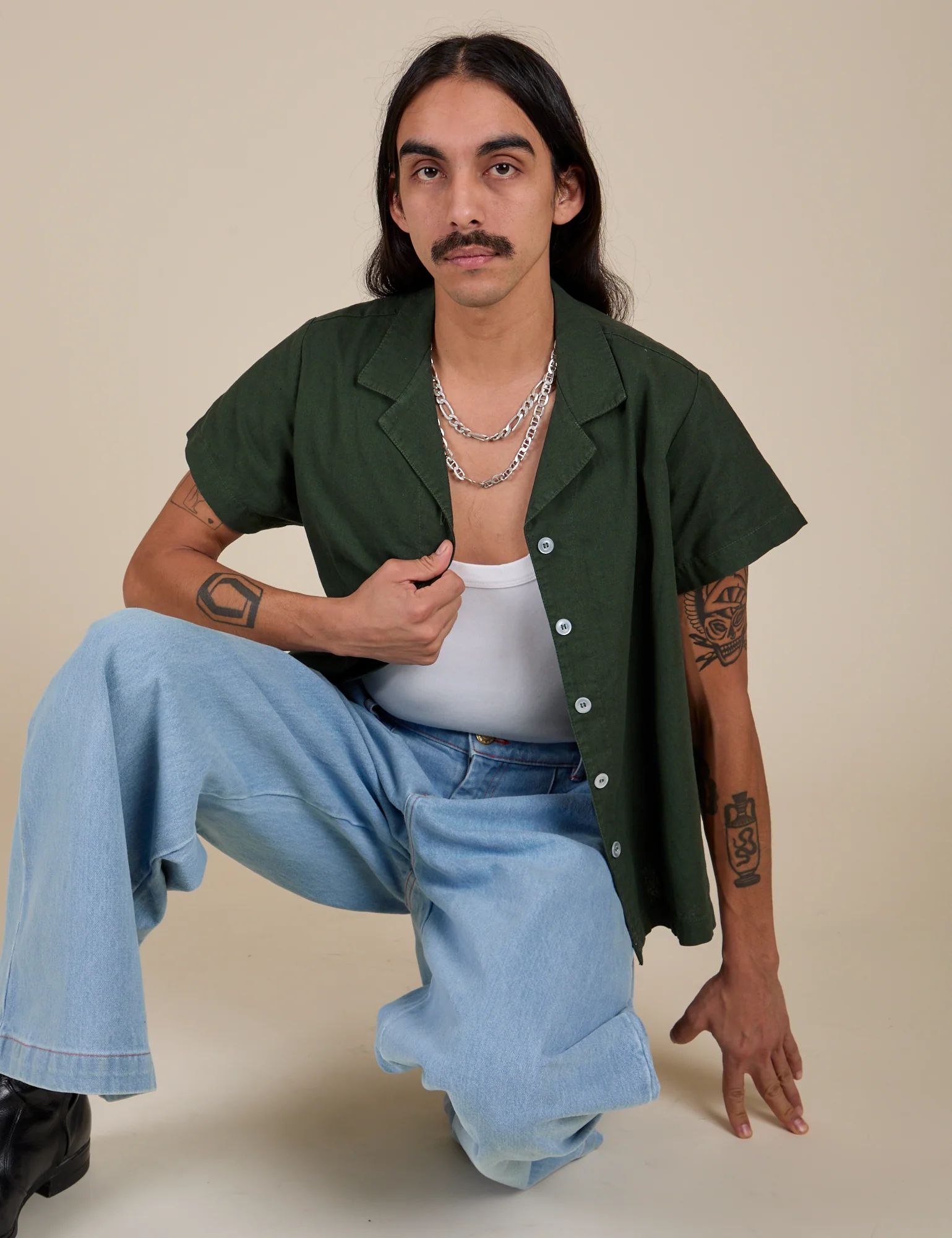 Pantry Button-Up - Swamp Green - Image 3