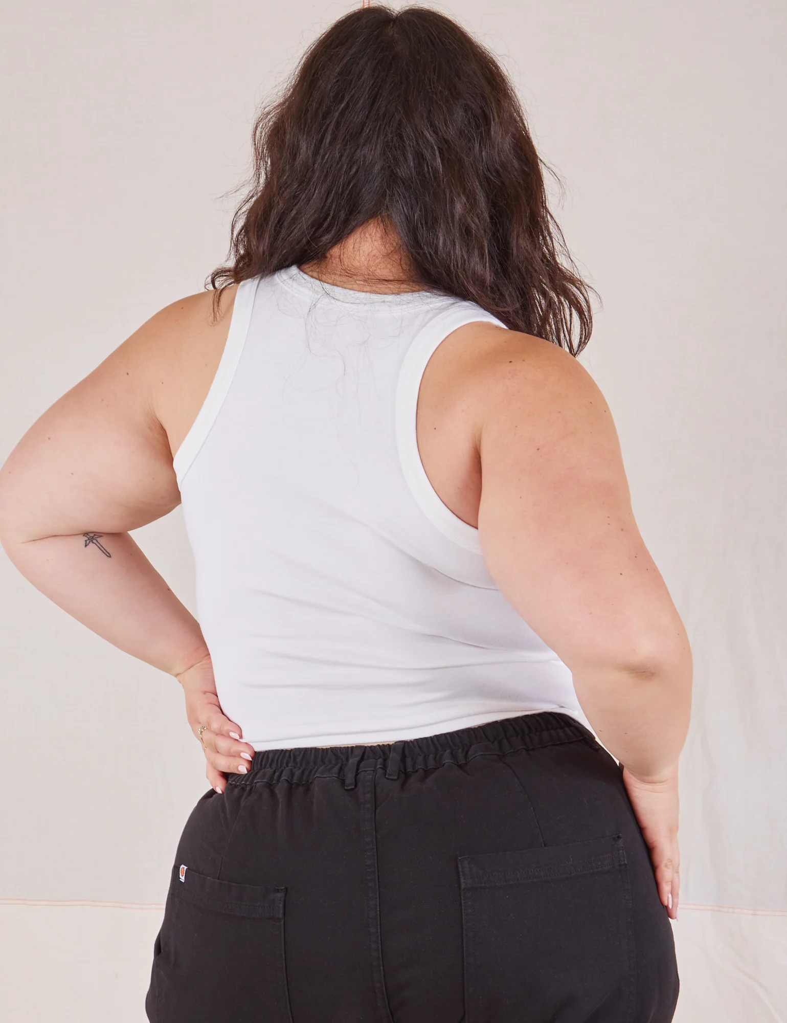 Racerback Tank - Vintage Tee White - Image 17